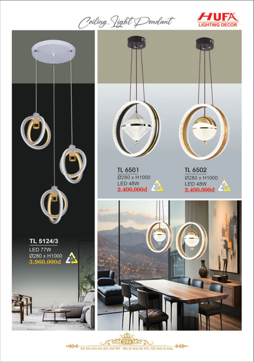 Bảng giá đèn trang trí HUFA